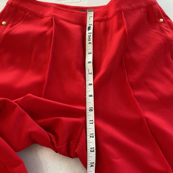 GILI True Red Side Vent Bootcut  Button Detail High Rise Pants Stretch Western - Picture 13 of 16